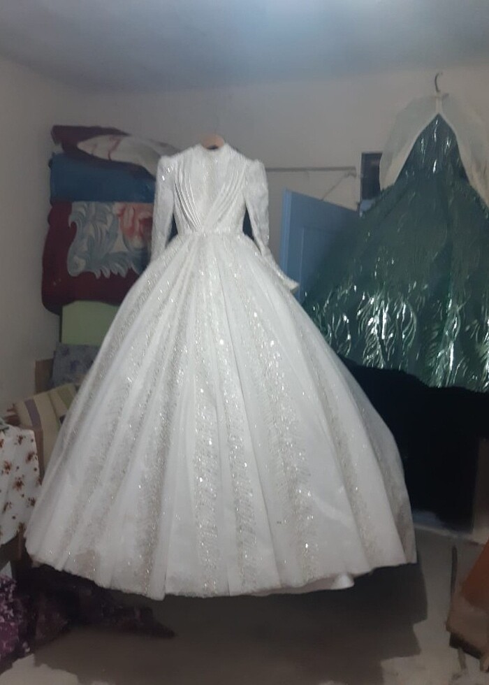 Beyaz prenses model gelinlik  - Görsel 2