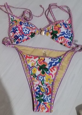 2 adet Kırmızı Örgü Bohem Bikini Takımı - Görsel 7