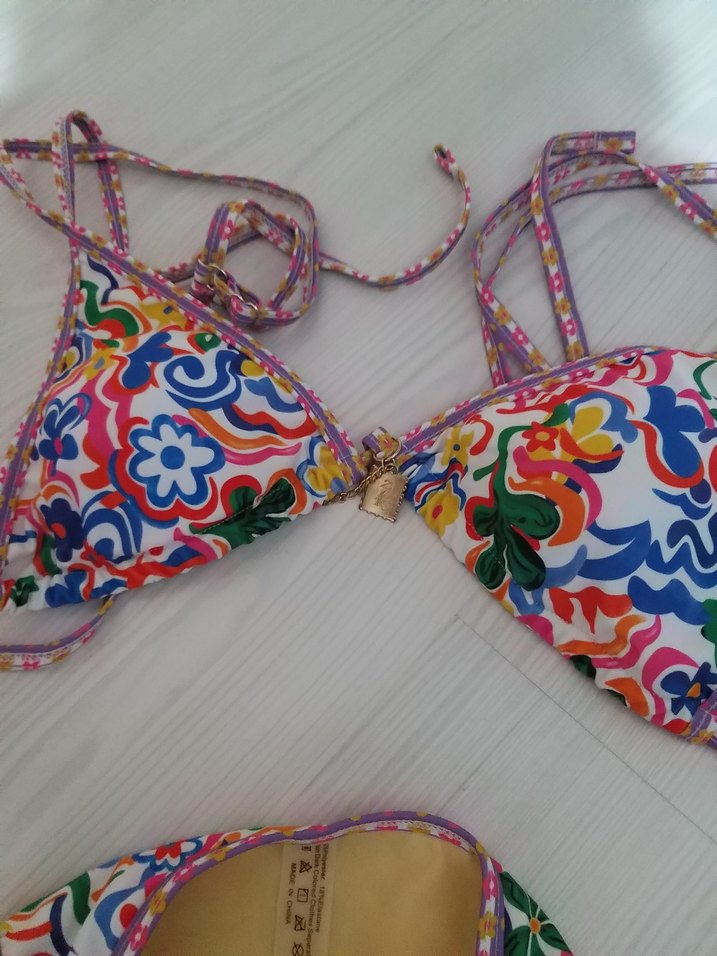 2 adet Kırmızı Örgü Bohem Bikini Takımı - Görsel 5