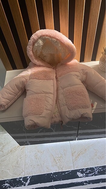 6-9 Ay Beden pembe Renk Bebek. Mont