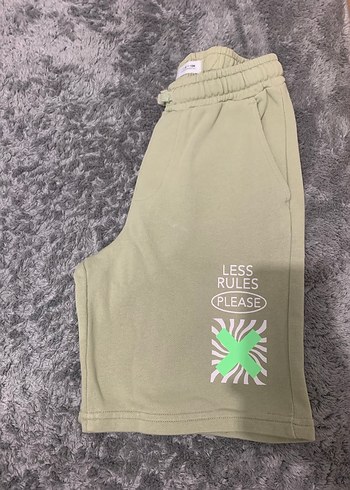 Erkek Pastel Yeşil Baskılı Rahat Şort - Görsel 2