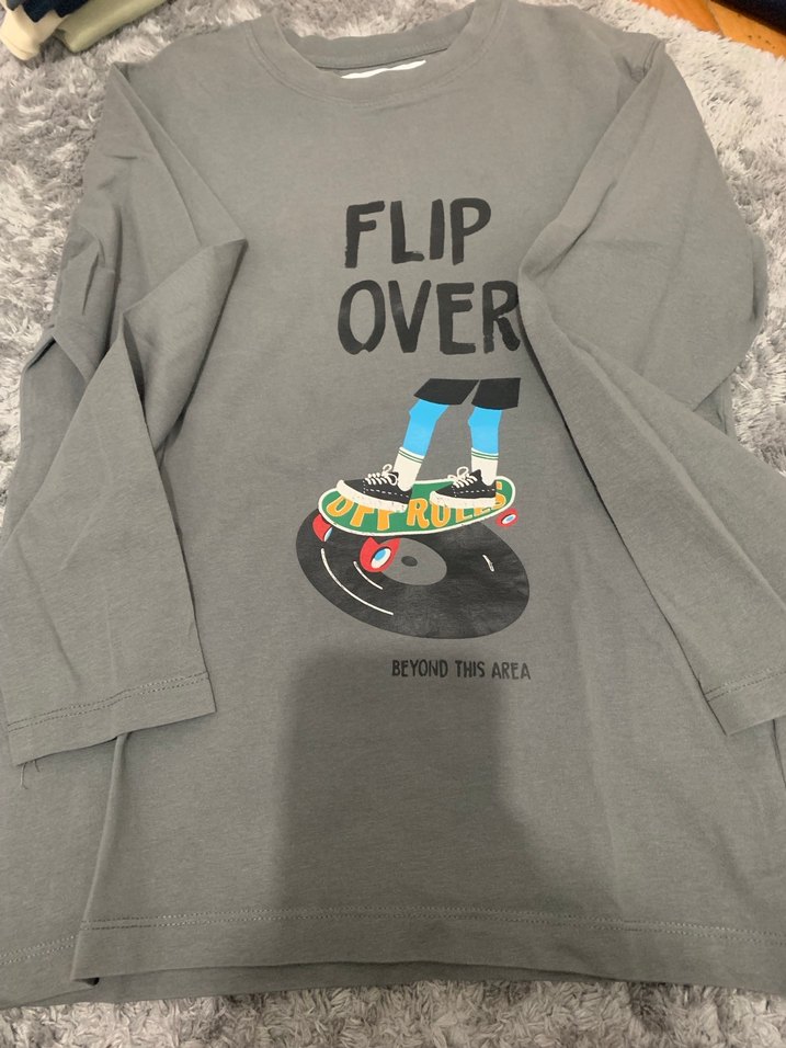 Gri Baskılı erkek çocuk Sweatshirt - Görsel 3