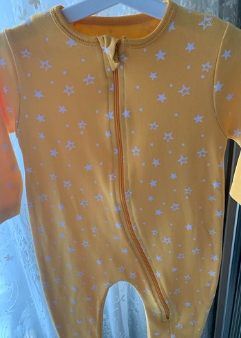 Sarı Uzun Kollu Bebek Tulum - Görsel 2