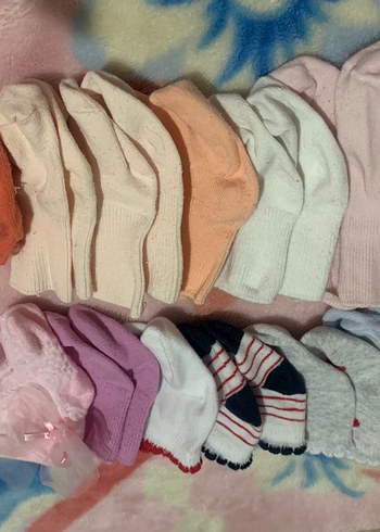 Kız bebek Pastel Renkli Triko Çoraplar - Görsel 3