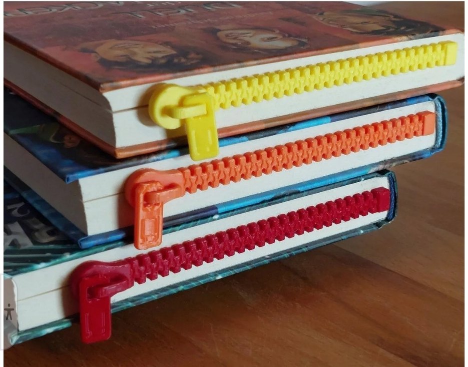 Pembe Pastel Fermuar Görünümlü Kitap Ayracı (15 renk seçeneği) - Görsel 3