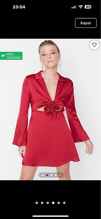 H&M Saten elbise