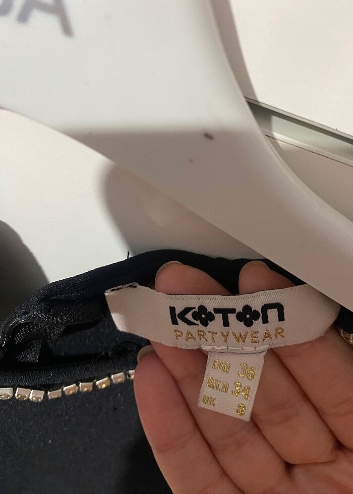 Koton siyah şık elbise - Görsel 3