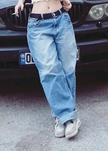 Y2k vintage geniş paça pantolon