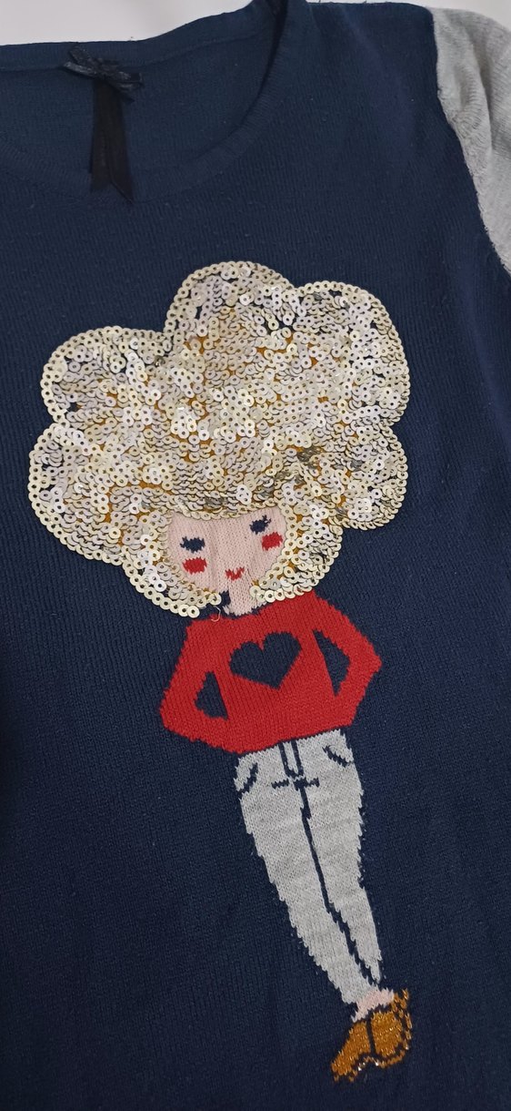 Kız çocuk triko elbise - Görsel 2