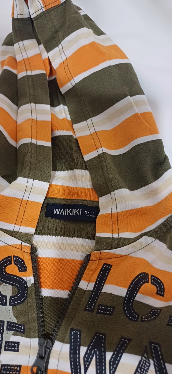 Erkek Çocuk Kapüşonlu Fermuarlı Baskılı Yelek - Görsel 2