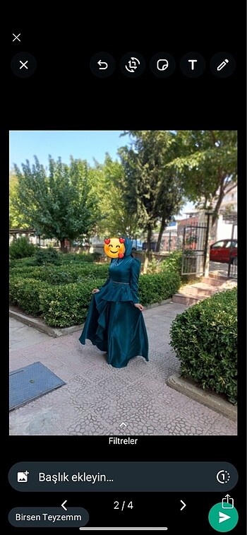 xxl Beden yeşil Renk Tesettür abiye