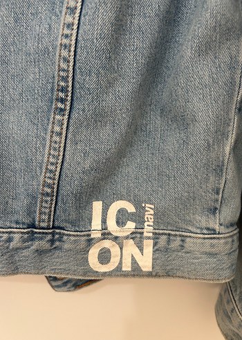m Beden Düğmeli Mavi Oversize Denim Ceket