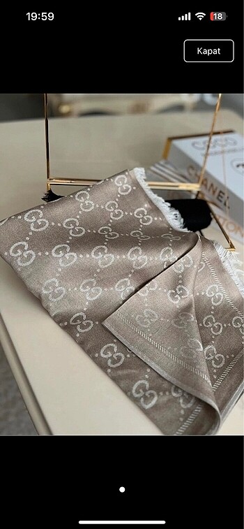 Gucci Gucci Kaşmir İpek Bej