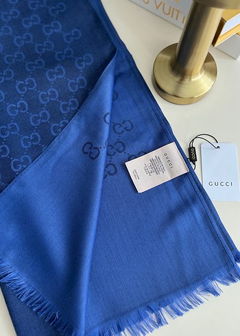 Gucci Yün pamuk şal saks