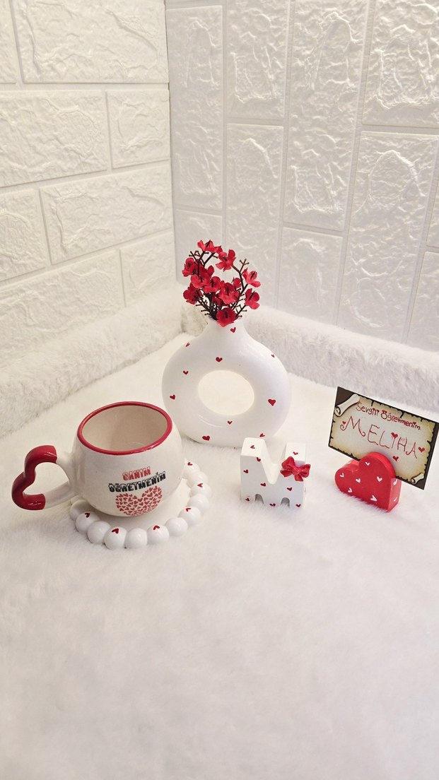 Öğretmenler günü  kupa hediyesi kokulu taş mum - Görsel 2