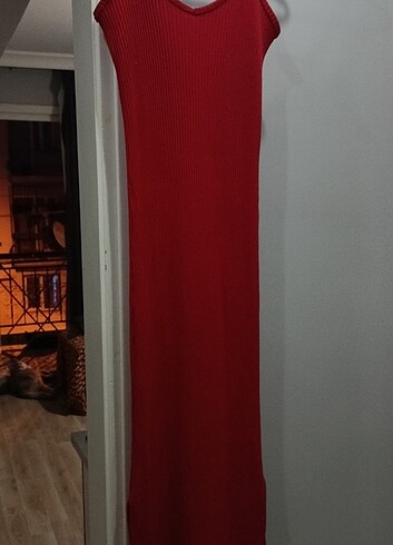 Diğer Kırmızı Askılı Elbise