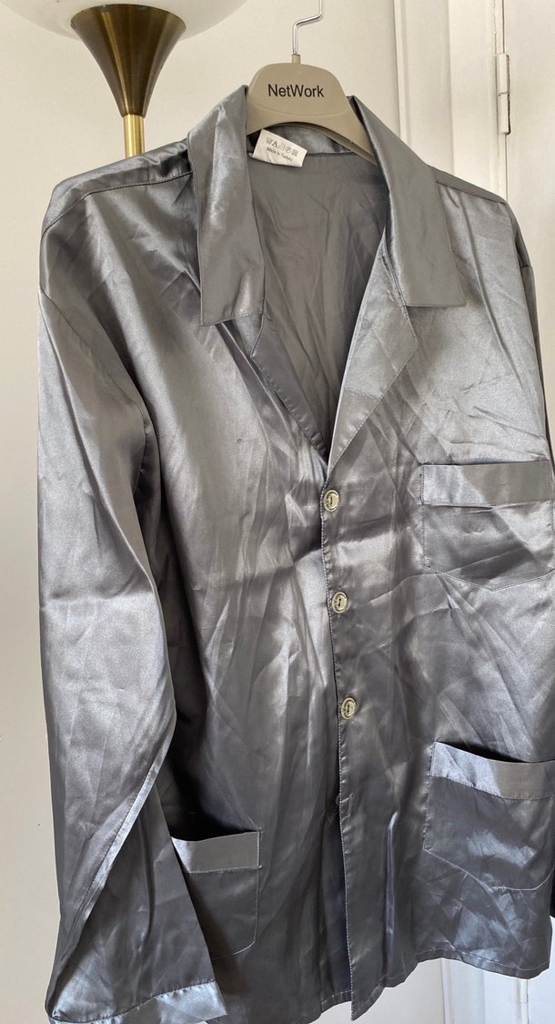 Gri Düğmeli Erkek Pijama takımı - Görsel 3