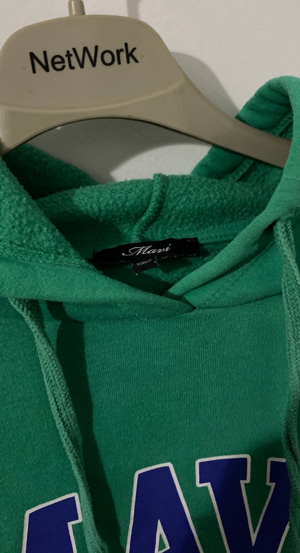 Mavi Baskılı Yeşil Kapüşonlu Sweatshirt - Görsel 2