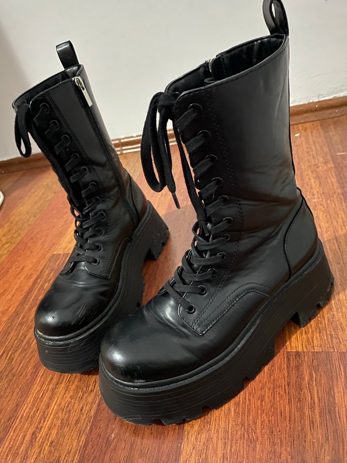 Pull & Bear kadın deri bot - Görsel 4