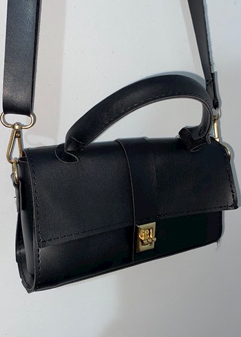 Siyah Deri Kadın Çanta - Görsel 2