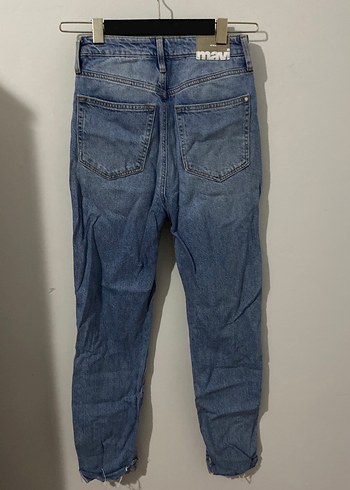 Mavi Kadın Lacivert Yırtık Bol Kesim Kot Pantolon - Görsel 5