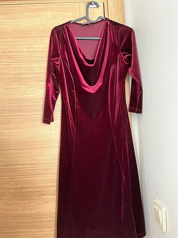 Bordo Kadife Elbise