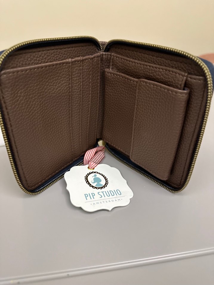 Kadın Mavi Nakışlı Deri Cüzdan - Görsel 4