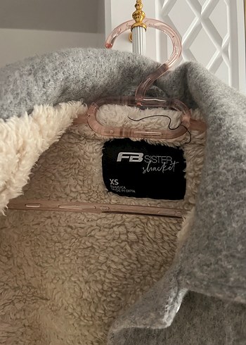 Gri Midi Düğmeli Oversize Kadın Kaban - Görsel 4