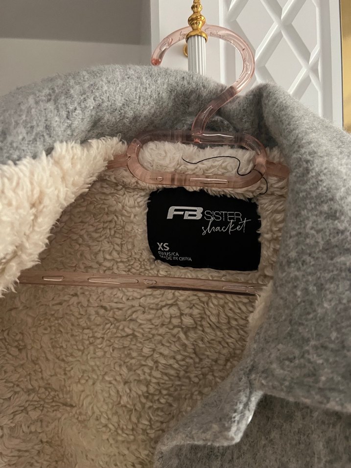 Gri Midi Düğmeli Oversize Kadın Kaban - Görsel 4