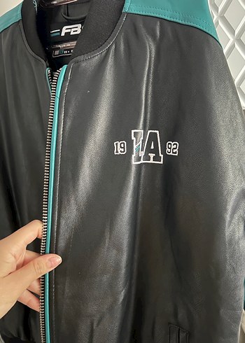 Siyah Deri Oversize Ceket - Görsel 4