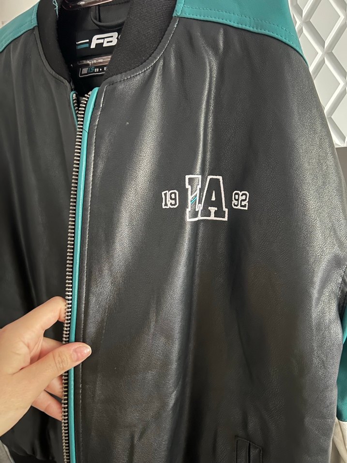 Siyah Deri Oversize Ceket - Görsel 4