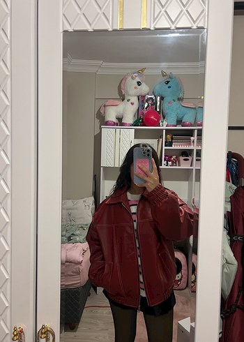 Bordo Deri Mont - Görsel 4