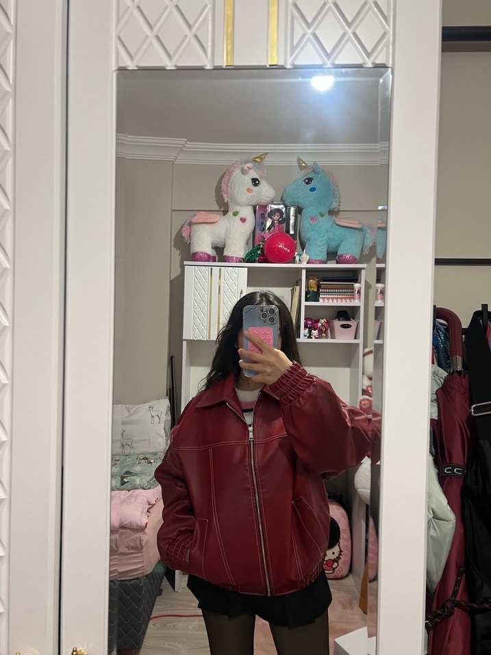 Bordo Deri Mont - Görsel 5