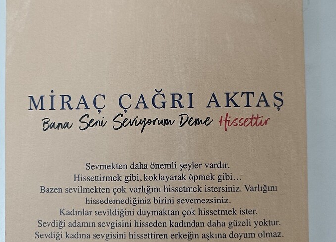  Beden Bana seni seviyorum deme hissettir Mirac Cagri Aktas 