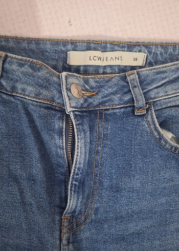 LC Waikiki Kadın Gri-mavi Denim Midi Kot Pantolon
