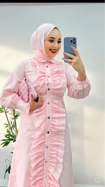 Şık toz pembe elbise