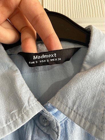 s Beden Madmext mavi gomlek