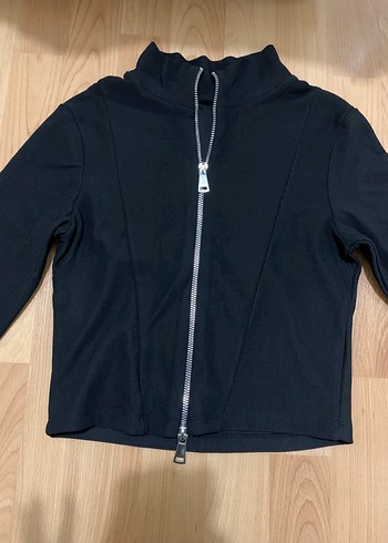 Bershka BERSHKA Siyah Fermuarlı Hırka
