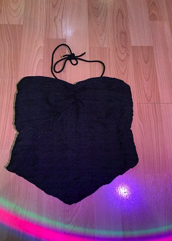 BERSHKA Siyah Straplez Mini Büstiyer - Görsel 4