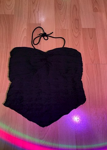 BERSHKA Siyah Straplez Mini Büstiyer - Görsel 3