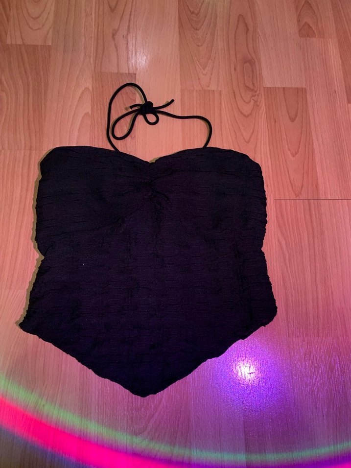 BERSHKA Siyah Straplez Mini Büstiyer - Görsel 3