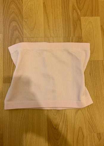 Pembe Pilili Straplez Crop