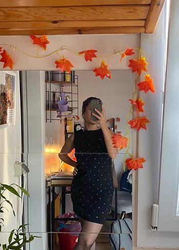 Siyah Mini Abiye Elbise - Görsel 4