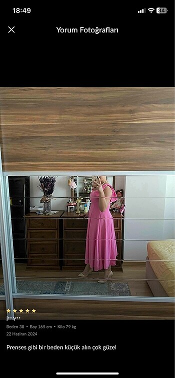 Pembe elbise - Görsel 4