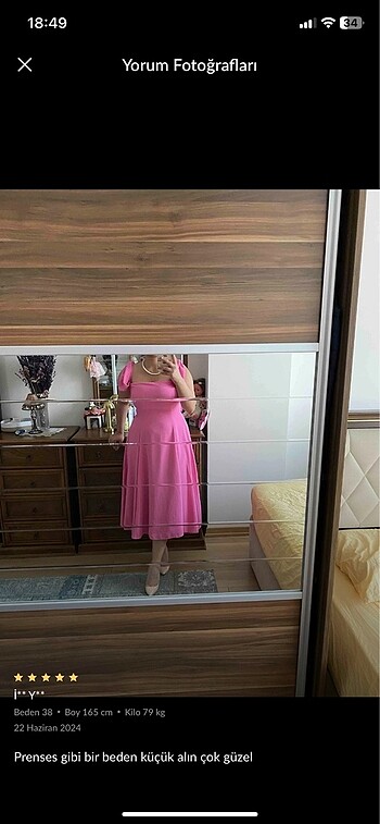 Pembe elbise - Görsel 3