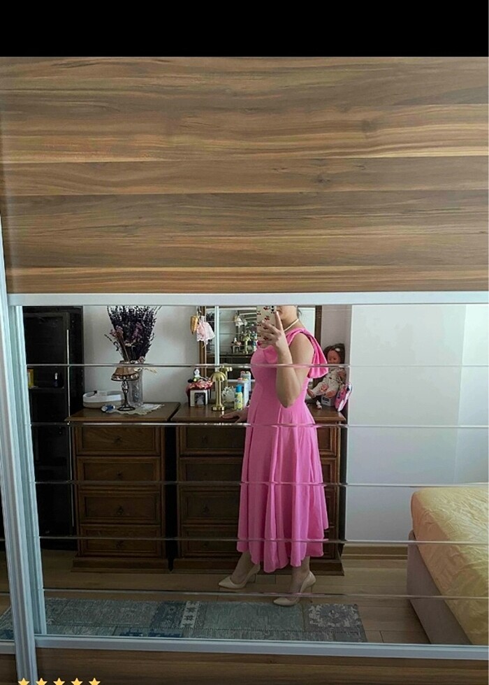 Pembe elbise - Görsel 4