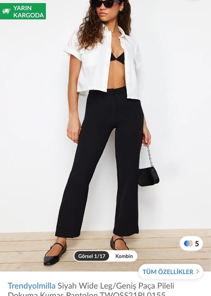 Siyah kumaş pantolon - Görsel 2