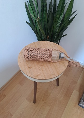 Beden Renk Bakır Örgü Su Şişesi Taşıma Çantası