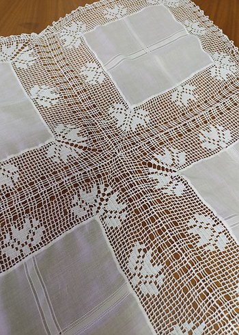 El emeği göz nuru dantel masa örtüsü - Görsel 3