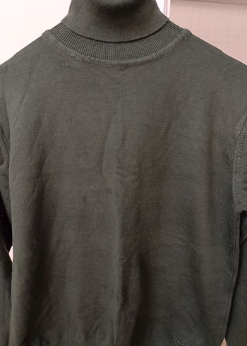 Yeşil Kadın Balıkçı Yaka Triko Kazak - Görsel 3